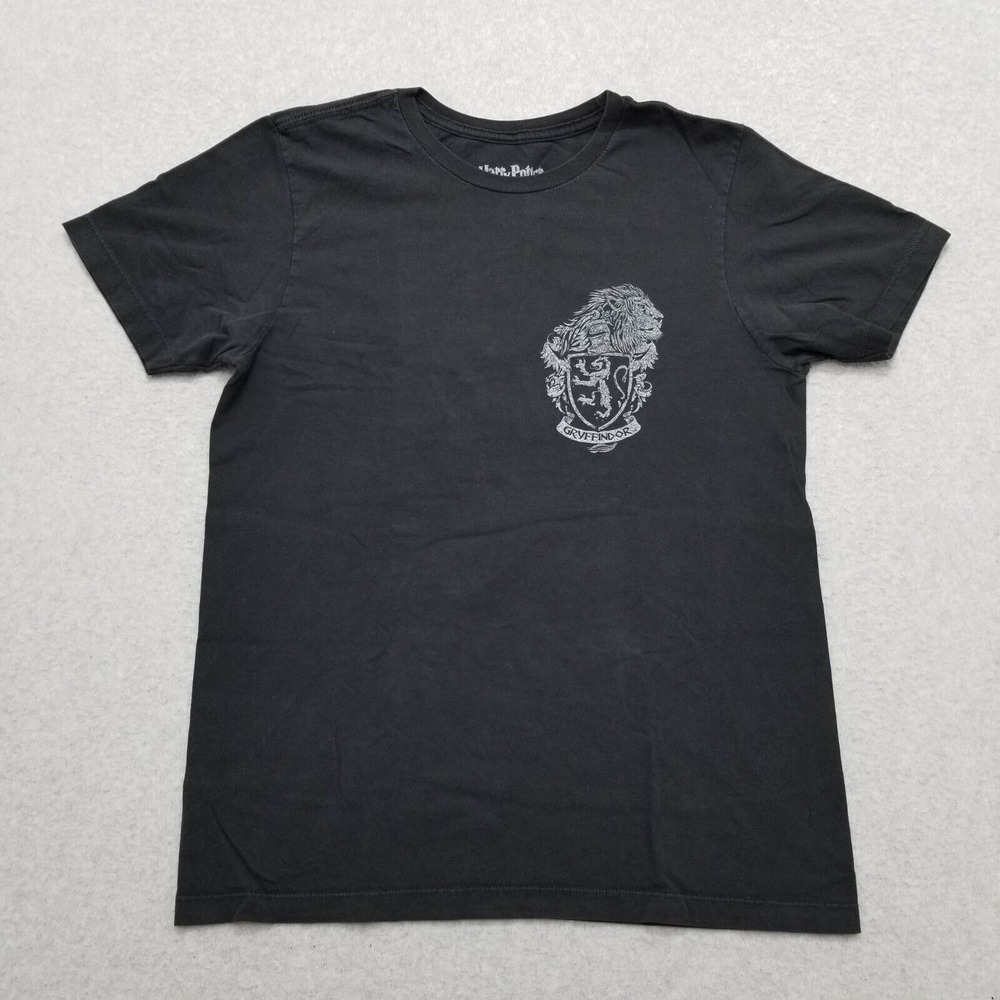 Harry Potter Shirt Mens Medium Black Short Sleeve Crew Neck Gryffindor